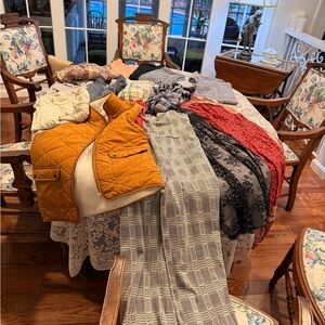 Free People Mustard Quilted Sweatshirt